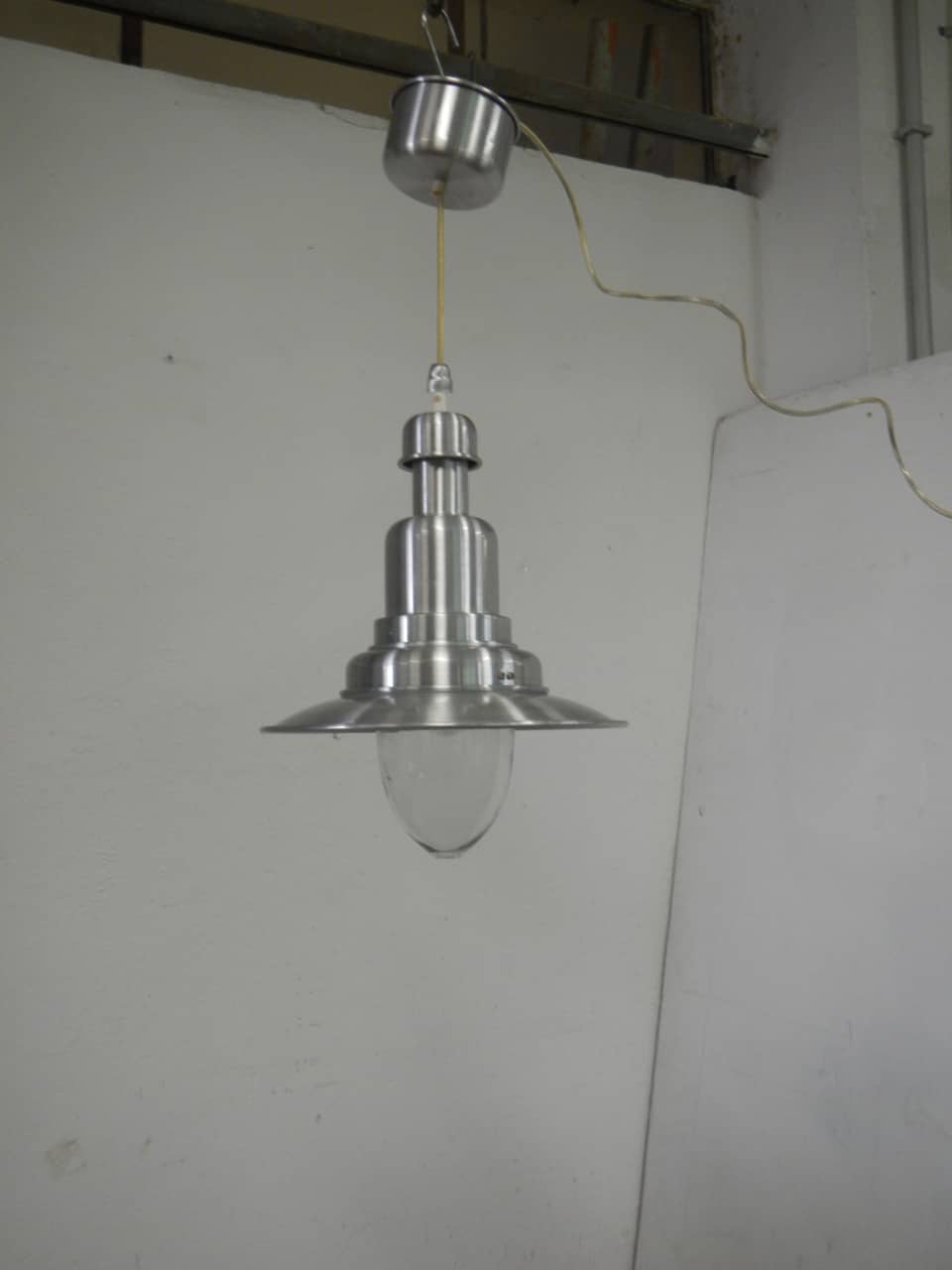 Lustre Eurolight Design Industriel Vintage - Aluminium - Fabriqué En Italie - Occasion
